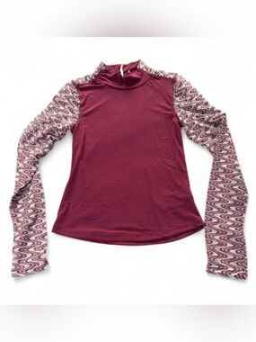 NWOT Free People Wine Retro Eve Top sz S